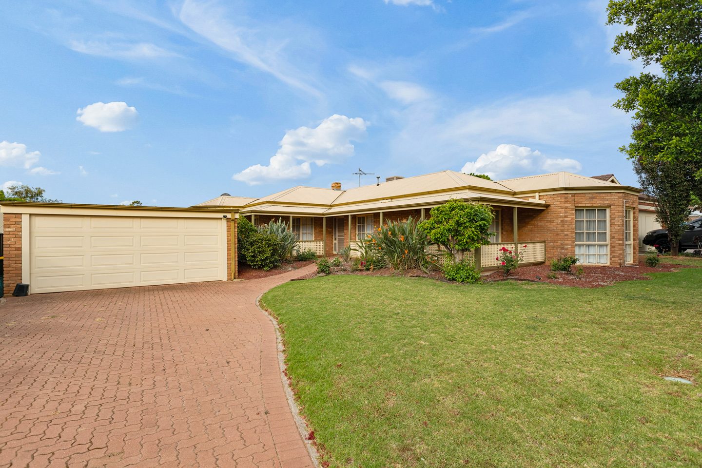 The driveway and front garden