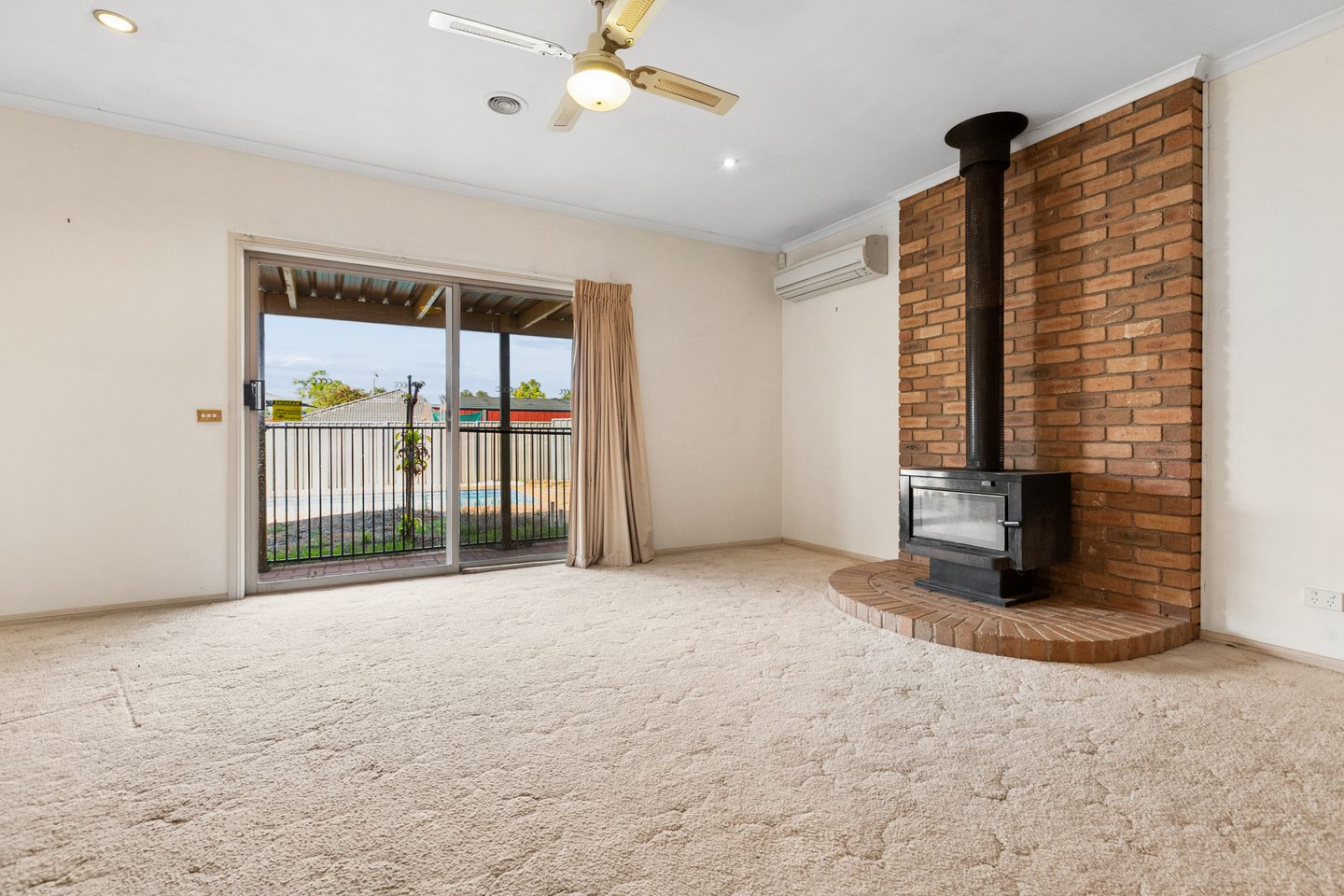 Family room opening to the patio